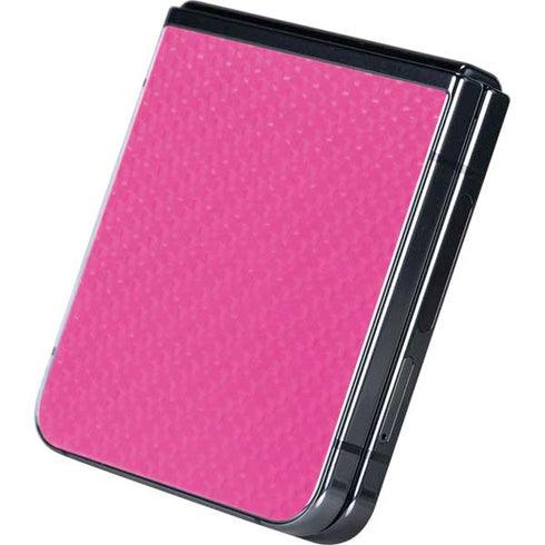 Pink Carbon Fiber Specialty Material Galaxy Z Flip5 5G Skin